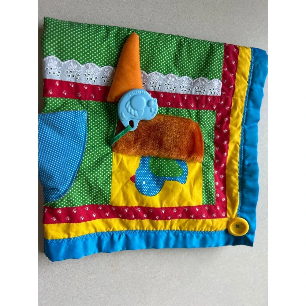 Vintage 80s Playschool baby fold and go Play Mat Sensory Activity Quilt Farm A‎